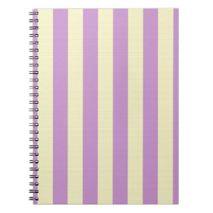 Cuaderno Patrón de rayas moradas y amarillas