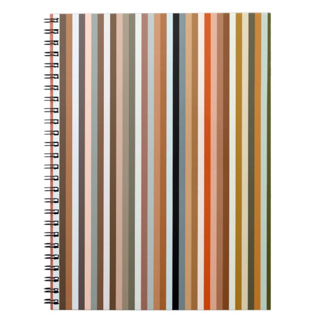 Cuaderno Patrón de rayas multicolor (Frente)