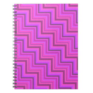 Cuaderno Patrón de rayas rosas
