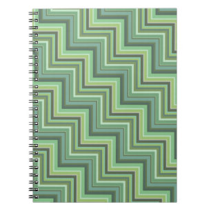 Cuaderno Patrón de rayas verdes olivares