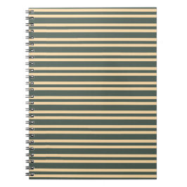Cuaderno Patrón de rayas verdes y amarillas