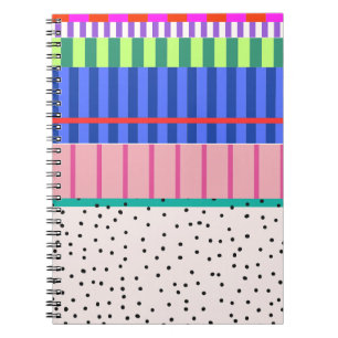 Cuaderno Patrón de rayas y puntos Diario de bloc de notas