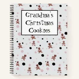 Cuaderno Patrón de receta de galletas para Navidades de la 
