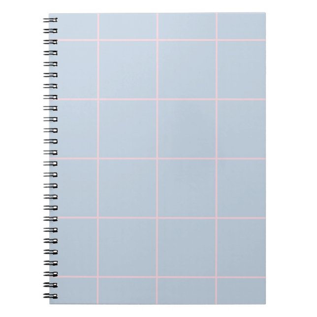 Cuaderno Patrón de rejilla de color mínimo de verificación (Frente)