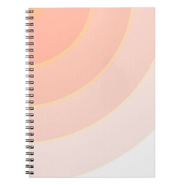 Cuaderno Patrón de remolino gris pastel naranja y melocotón (Frente)