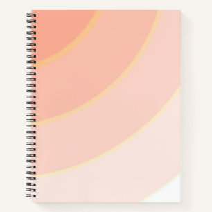 Cuaderno Patrón de remolino gris pastel naranja y melocotón