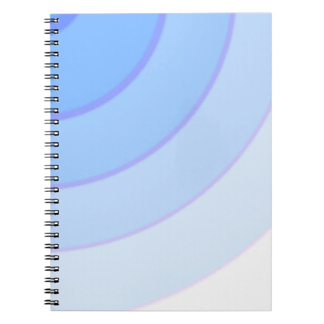 Cuaderno Patrón de remolino ombre azul pastel  (Frente)