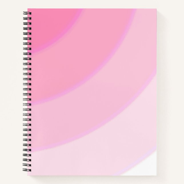 Cuaderno Patrón de remolino rosa pastel (Anverso)
