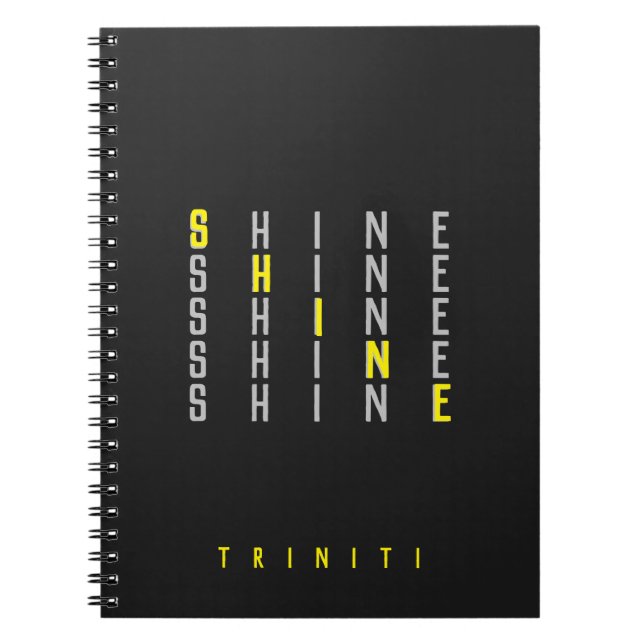 Cuaderno Patrón de repetición de mi nombre personalizado br (Frente)