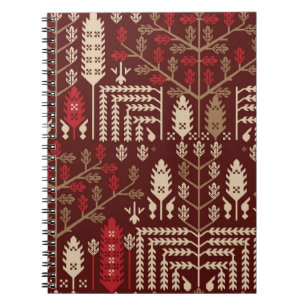 Cuaderno patrón de repetición gráfico abstracto de vintage 