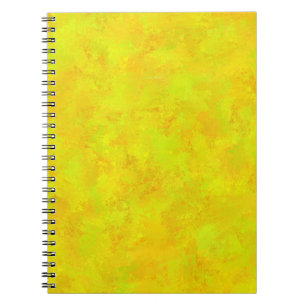 Cuaderno Patrón de resumen verde del Naranja amarillo