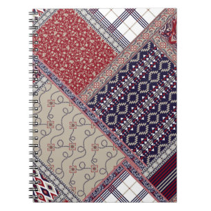 Cuaderno Patrón de retoños sin foco en el mosaico marino, a