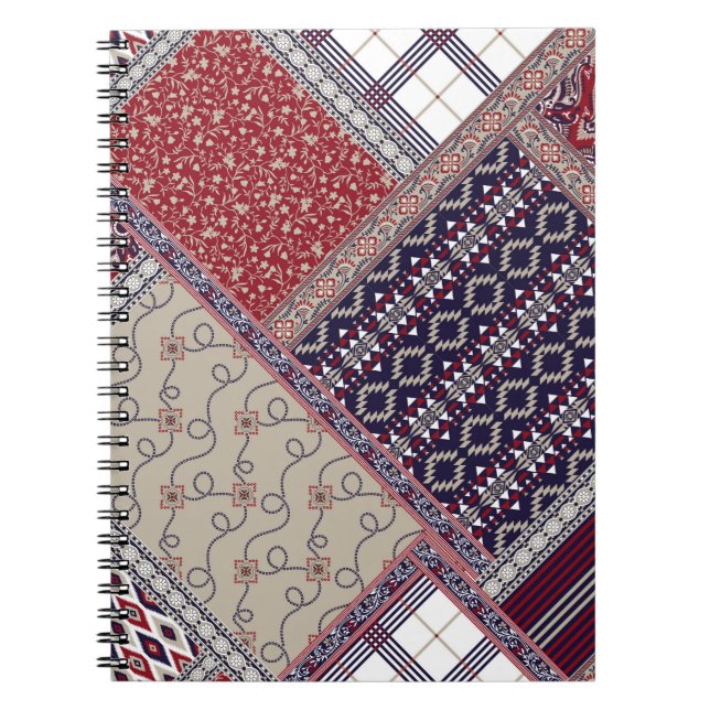 Cuaderno Patrón de retoños sin foco en el mosaico marino, a (Frente)