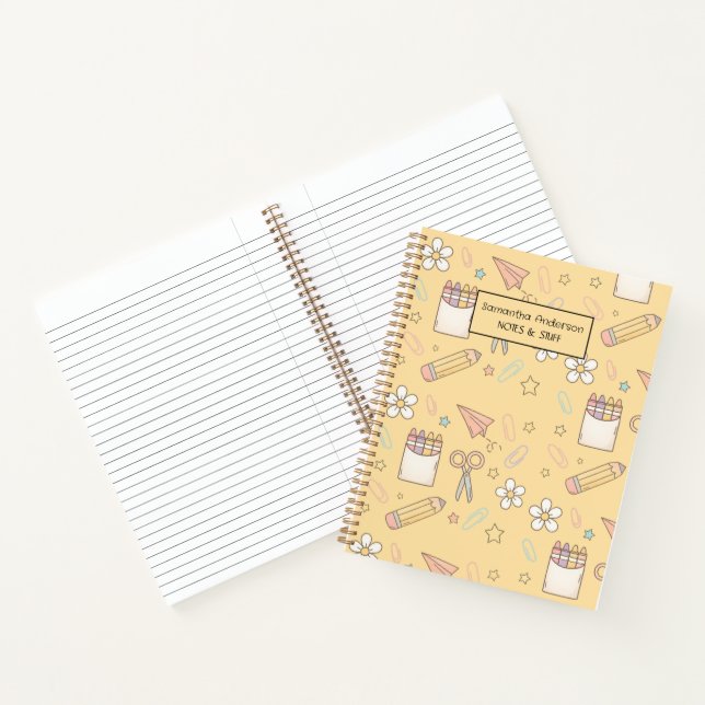 Cuaderno Patrón de retorno a la escuela | Suministros escol (Interior)