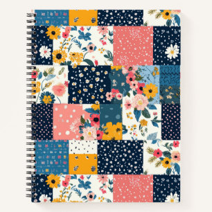 Cuaderno Patrón de retracción floral vintage (4)