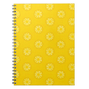 Cuaderno Patrón de rodajas de piña amarilla