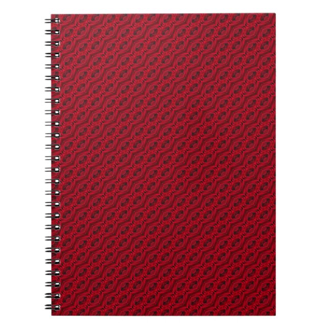 Cuaderno patrón de rosas rojas (Frente)