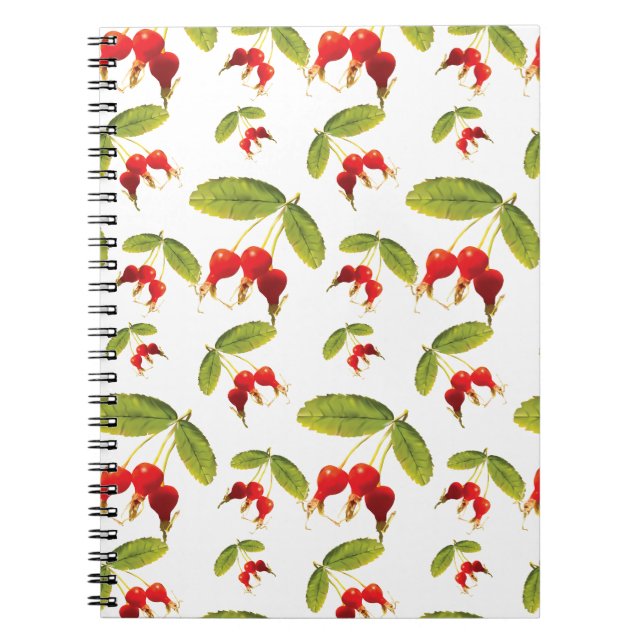 Cuaderno Patrón de Rosehips 4 ángulos (Frente)