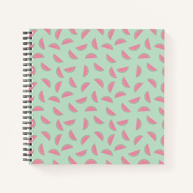 Cuaderno Patrón de salpicadura de pintura de fruta tropical (Anverso)
