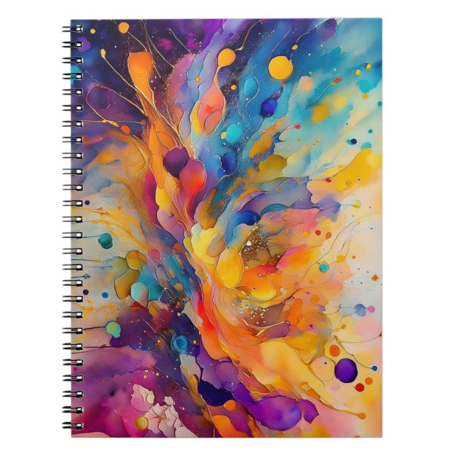 Cuaderno Patrón de salpicaduras de pintura 2 (Frente)