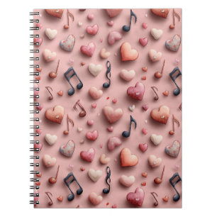 Cuaderno Patrón de San Valentín Corazones Musicales