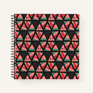 Cuaderno Patrón de sandía abstracta dibujada a mano