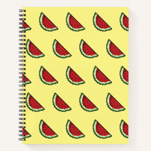Cuaderno Patrón de sandía de píxel
