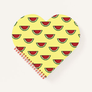 Cuaderno Patrón de sandía de píxeles