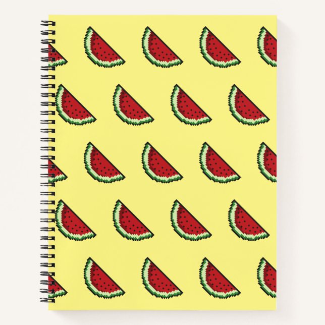 Cuaderno Patrón de sandía de píxeles (Anverso)