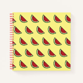 Cuaderno Patrón de sandía de píxeles