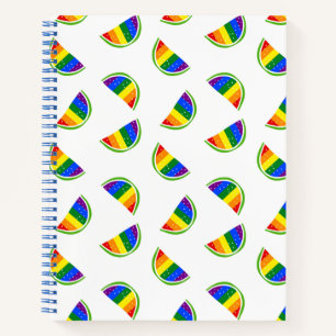 Cuaderno Patrón de sandía del arco iris