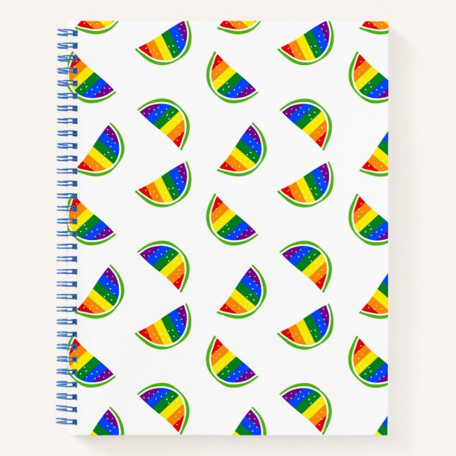 Cuaderno Patrón de sandía del arco iris (Anverso)