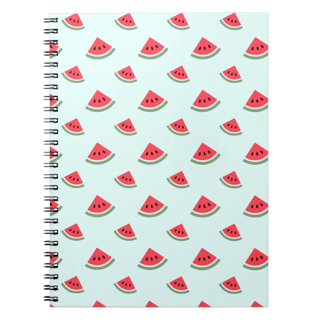 Cuaderno Patrón de sandía roja de verano (Frente)