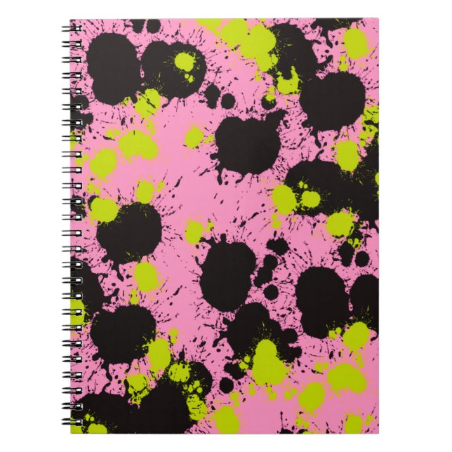 Cuaderno Patrón de sangrado de pintura abstracta (Frente)