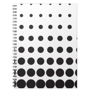 Cuaderno Patrón de semitono punto moderno retro