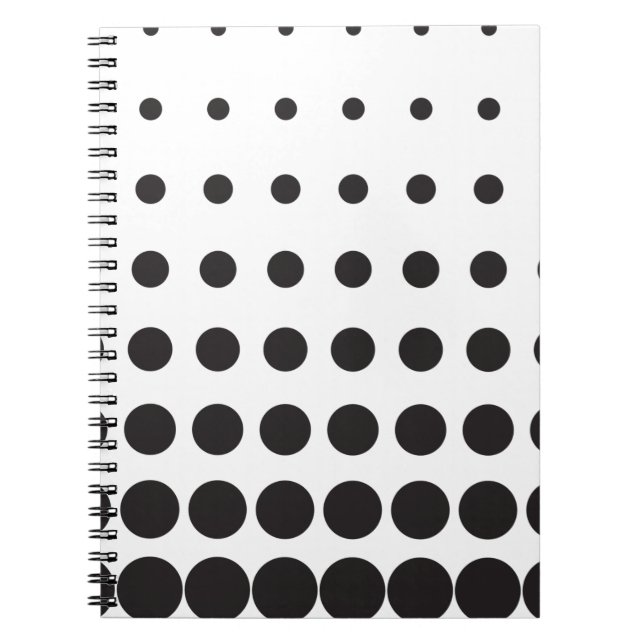 Cuaderno Patrón de semitono punto moderno retro (Frente)