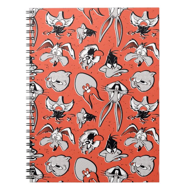 Cuaderno Patrón de semitono retro LOONEY TUNES™ (Frente)