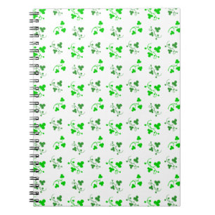 Cuaderno Patrón de Shamrock verde