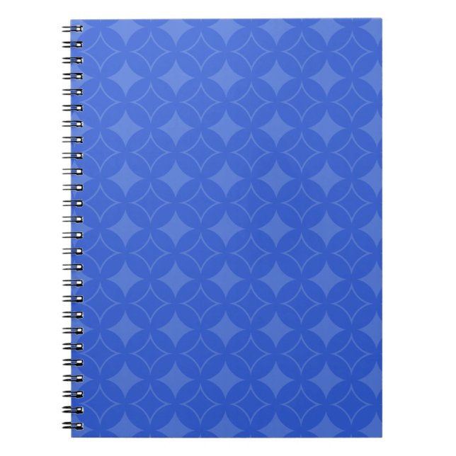 Cuaderno Patrón de shippo azul real (Frente)