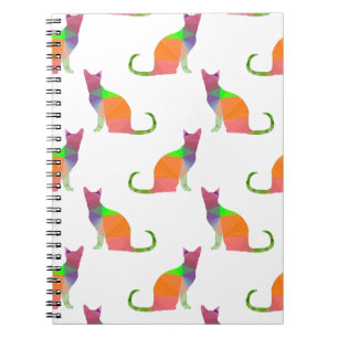 Cuaderno Patrón de silueta de gato con bajo contenido de pó