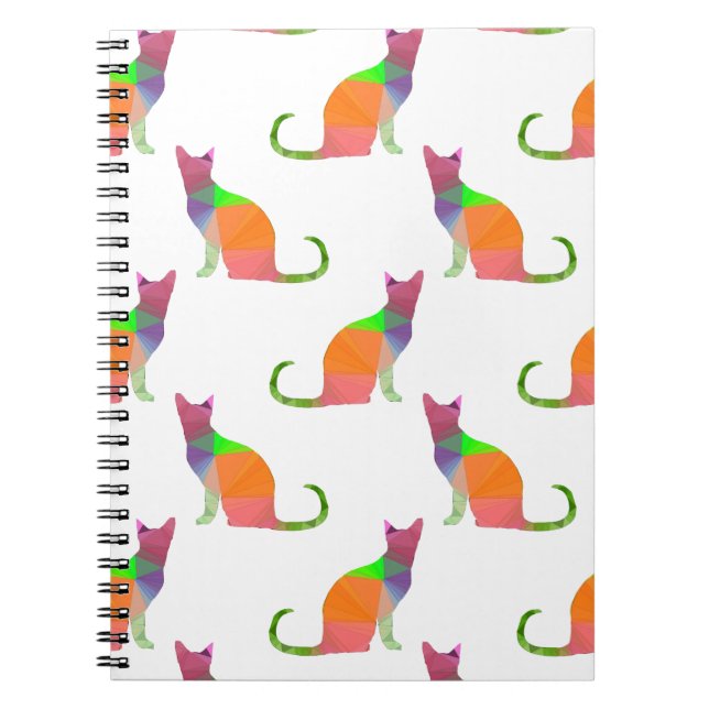 Cuaderno Patrón de silueta de gato con bajo contenido de pó (Frente)