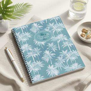 Cuaderno Patrón de silueta de palmera hawaiana ID1093