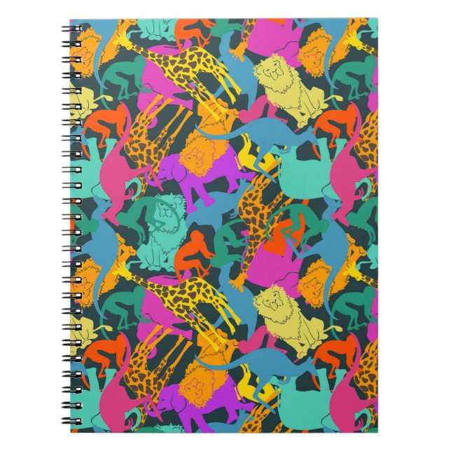 Cuaderno Patrón de siluetas animales (Frente)