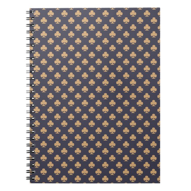 Cuaderno Patrón de símbolo de club gris brillante (Frente)