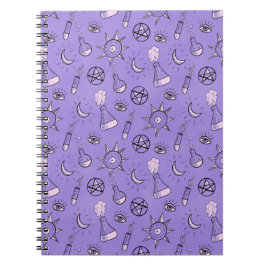 Cuaderno Patrón de símbolos ocultas de brujería - místico m