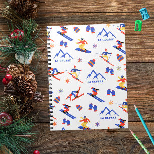Cuaderno Patrón de snowboard de esquí de La Clusaz France