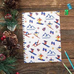 Cuaderno Patrón de snowboard de esquí de Nueva Zelanda