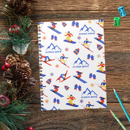 Cuaderno Patrón de snowboard de esquí Sunday River Maine