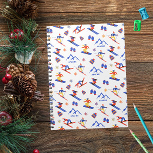 Cuaderno Patrón de snowboard de la montaña Apache New Mexic