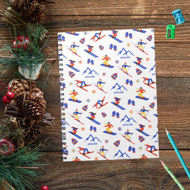 Cuaderno Patrón de snowboard de la montaña Apache New Mexic (Subido por el creador)